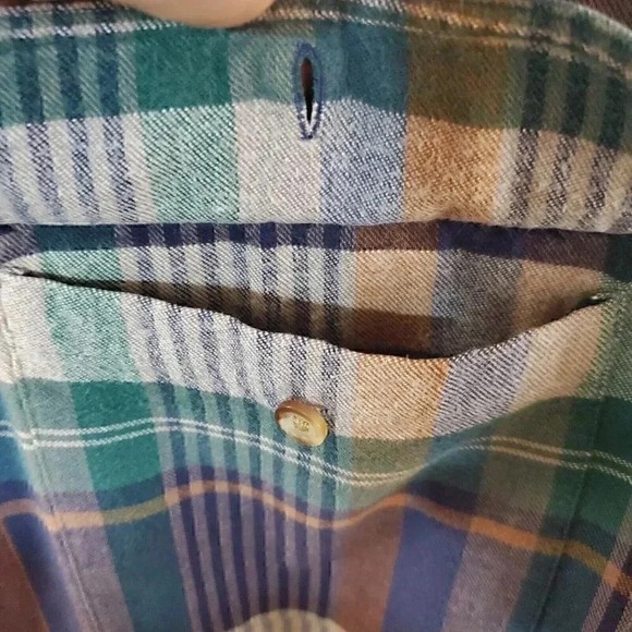 Eddie Bauer Bainbridge Flannel Plaid Long Sleeve Button Up Shirt Mens L - Picture 5 of 9